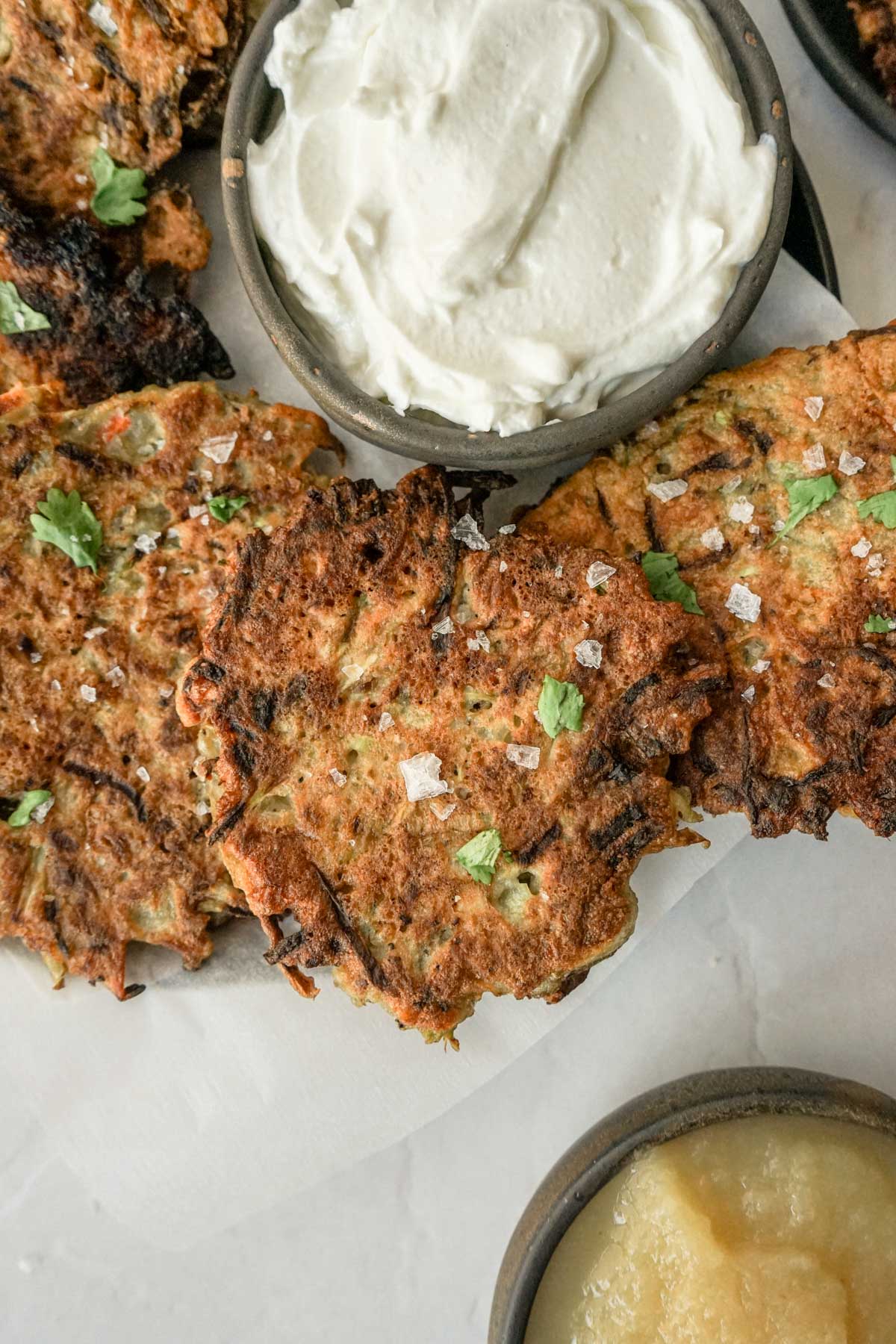 Crispy Broccoli Potato Latkes