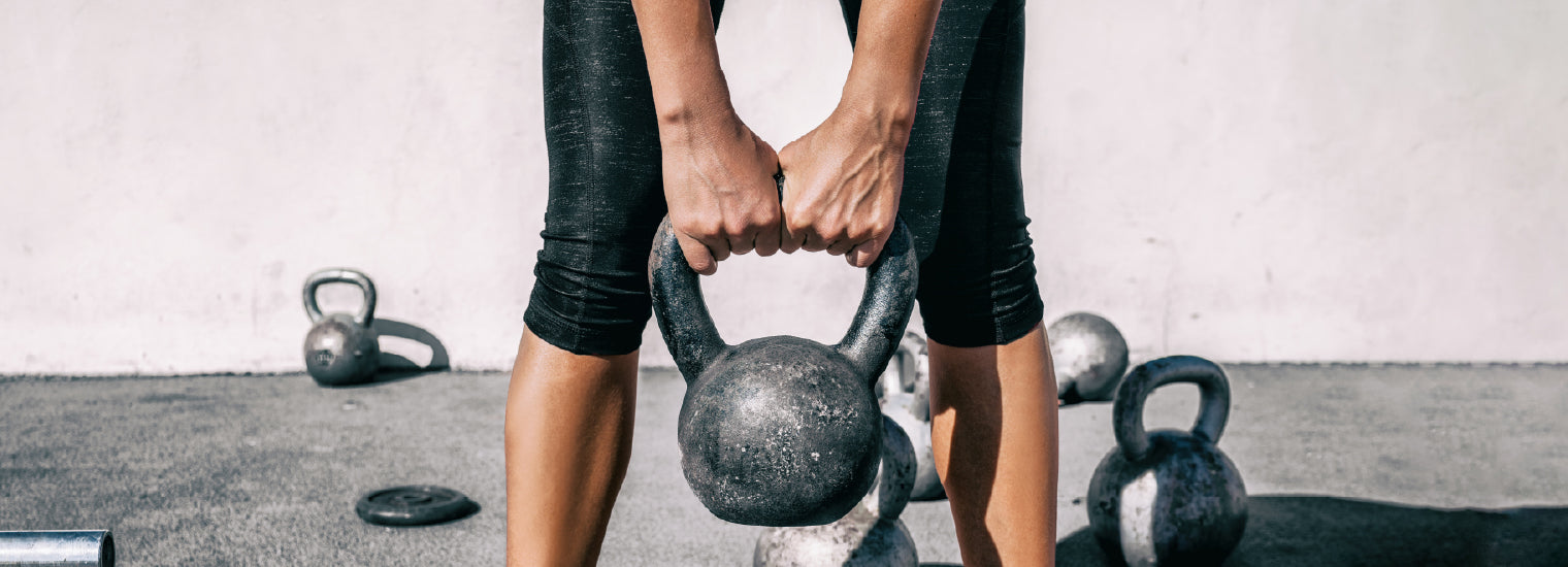 Athlete lifting weights at the gym
