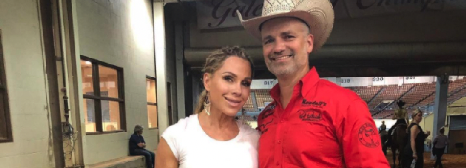 Monica Brant with her husband