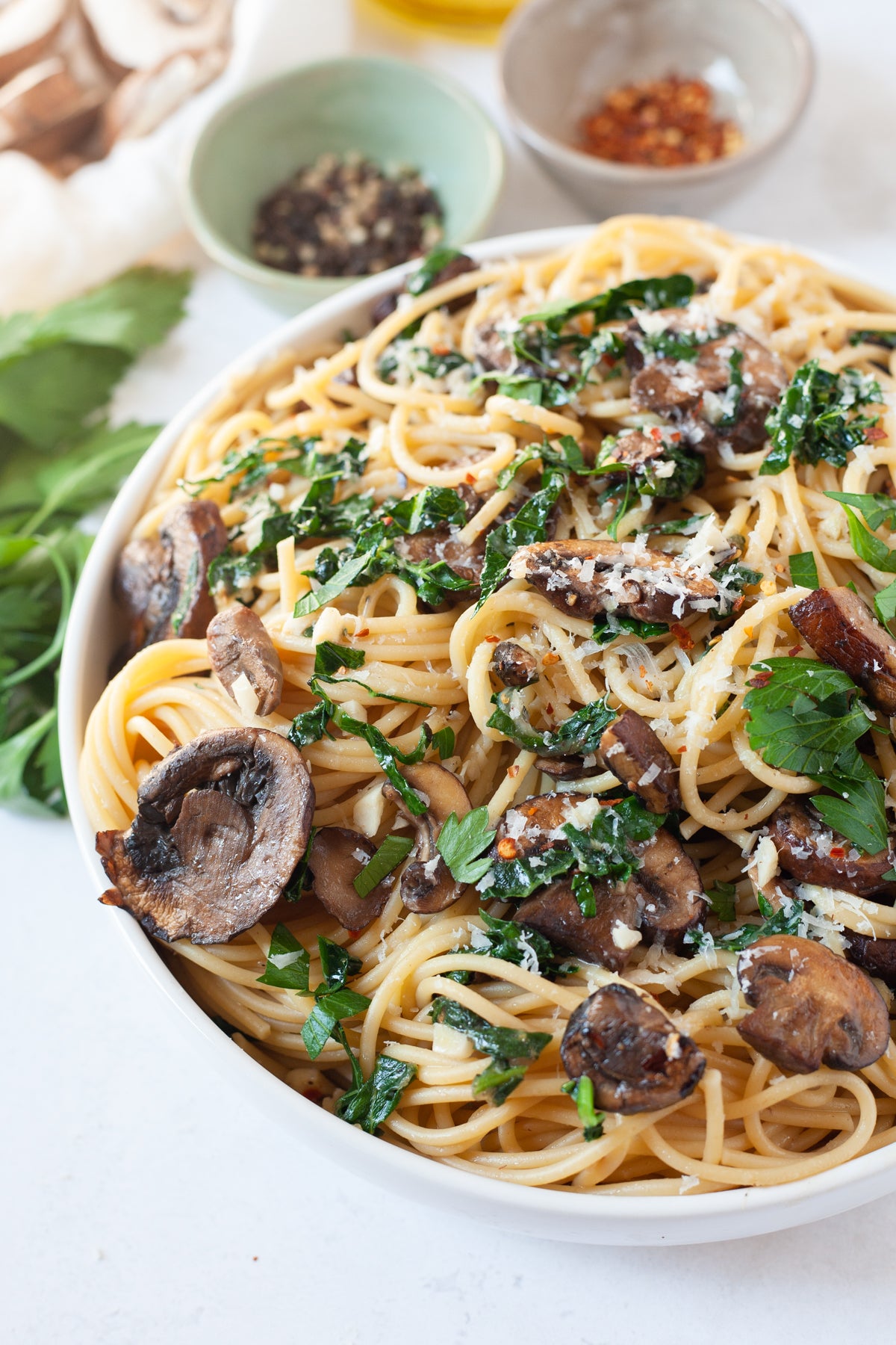 Uric Acid Friendly Recipe: Mushroom Kale Pasta