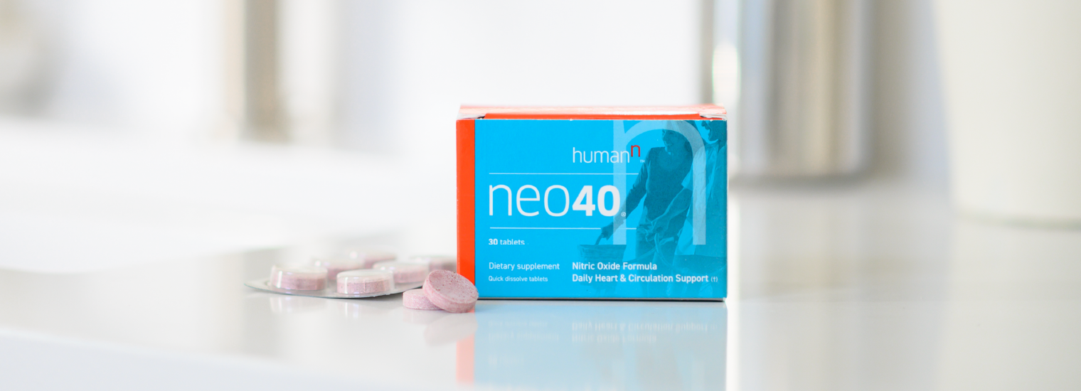 Neo40 box with dissolvable tablets on counter