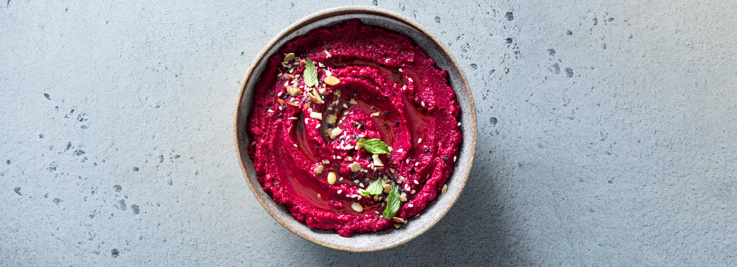 Homemade Beet Hummus with SuperBeets