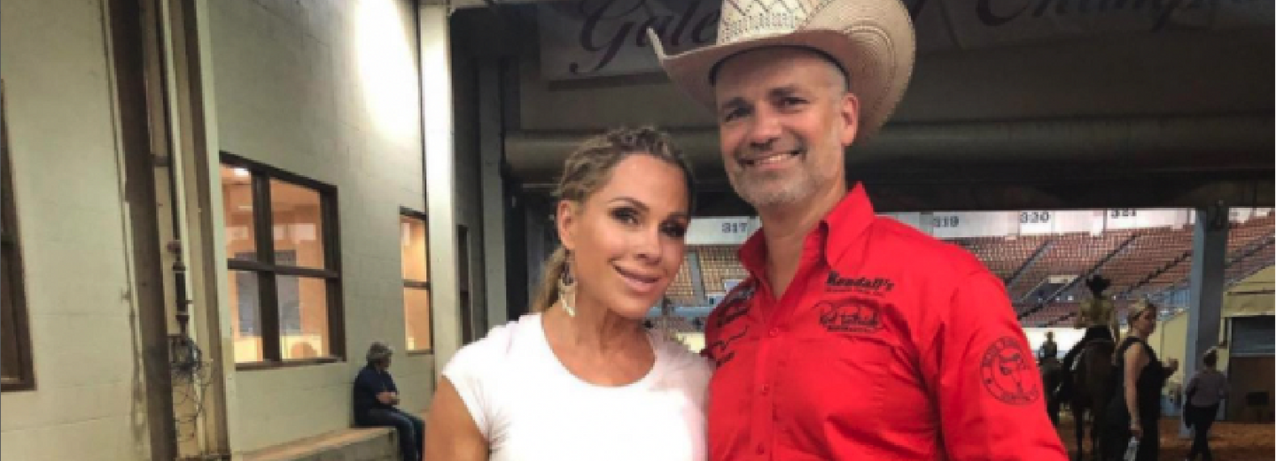Monica Brant with her husband