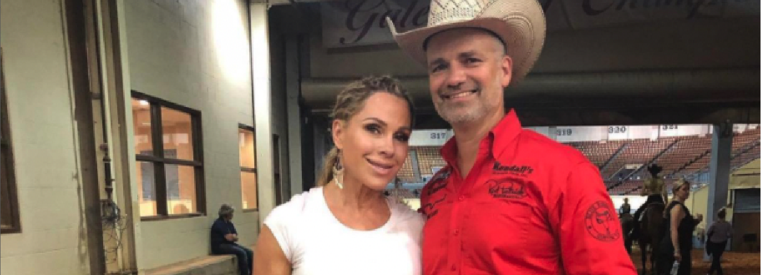 Monica Brant with her husband