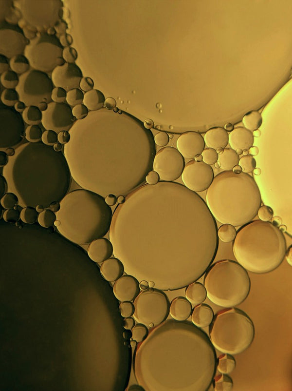 Golden oil droplets