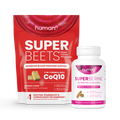 SuperBeets Heart Chews Advanced bag and SuperBerine Berberine Capsules bottle