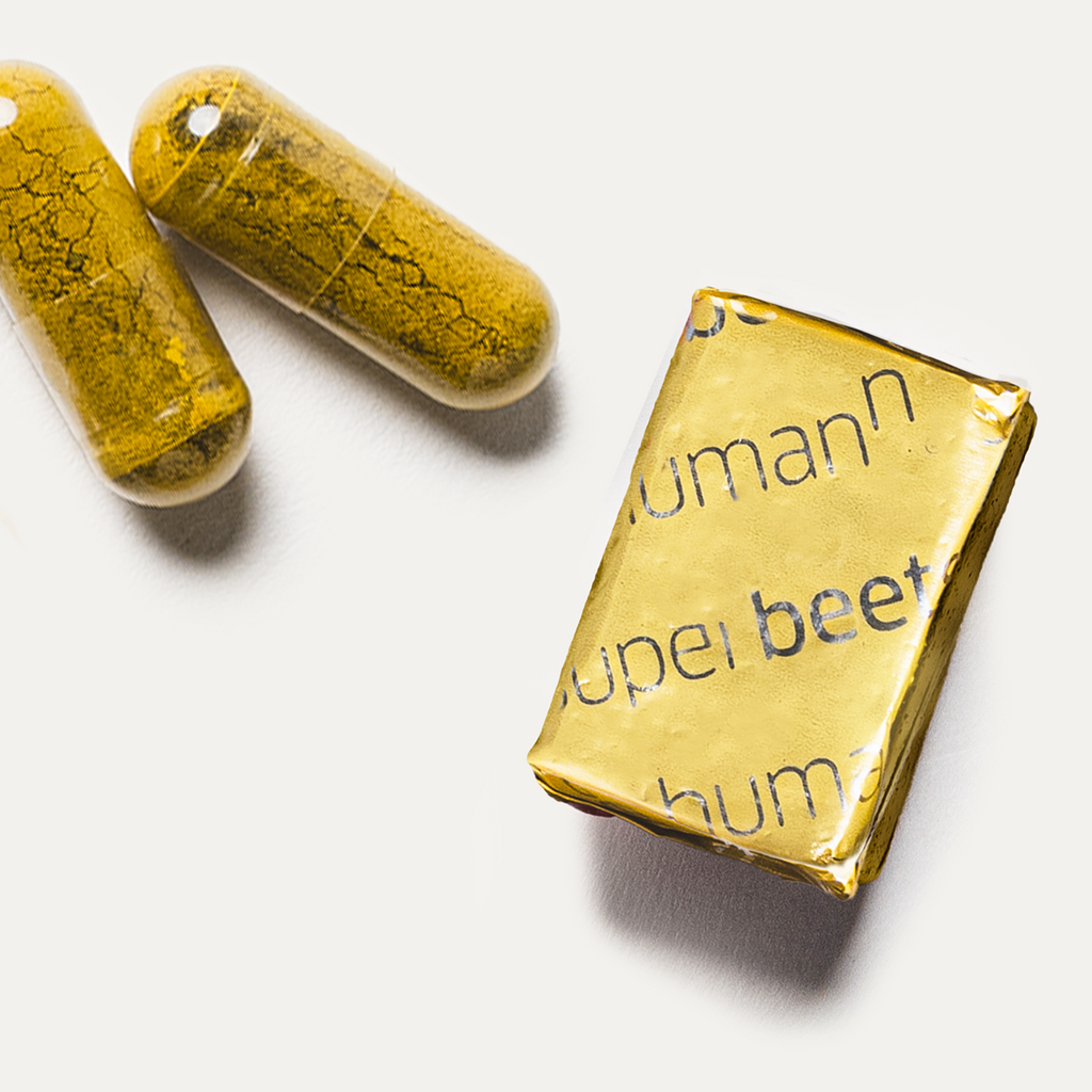 Berberine Capsules alongside a Heart Chew