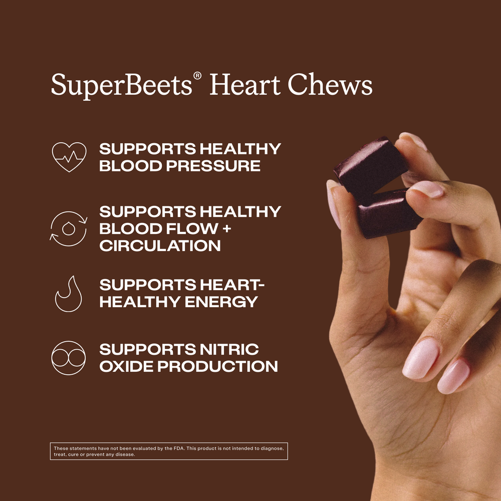 SuperBeets Heart Chews Chocolate benefits