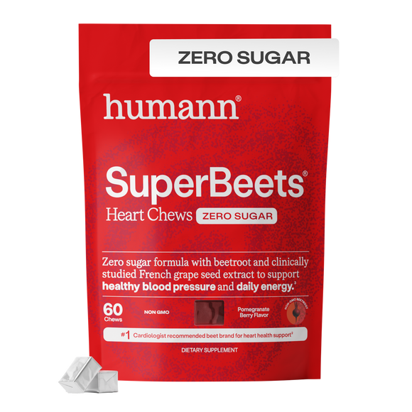 SuperBeets® Heart Chews Zero Sugar product packaging image
