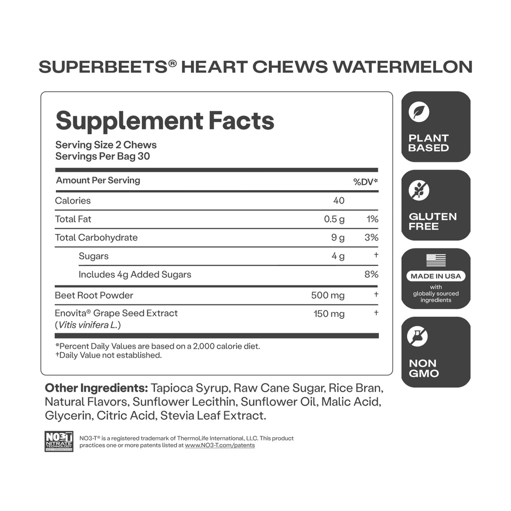 SuperBeets® Watermelon Heart Chews