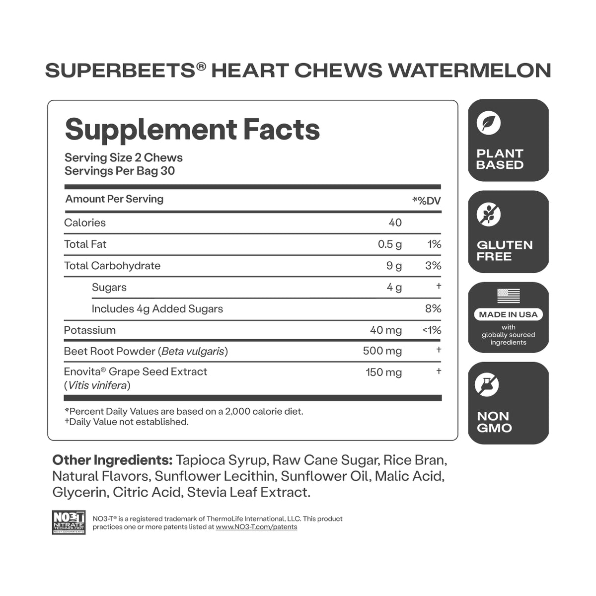 SuperBeets® Watermelon Heart Chews