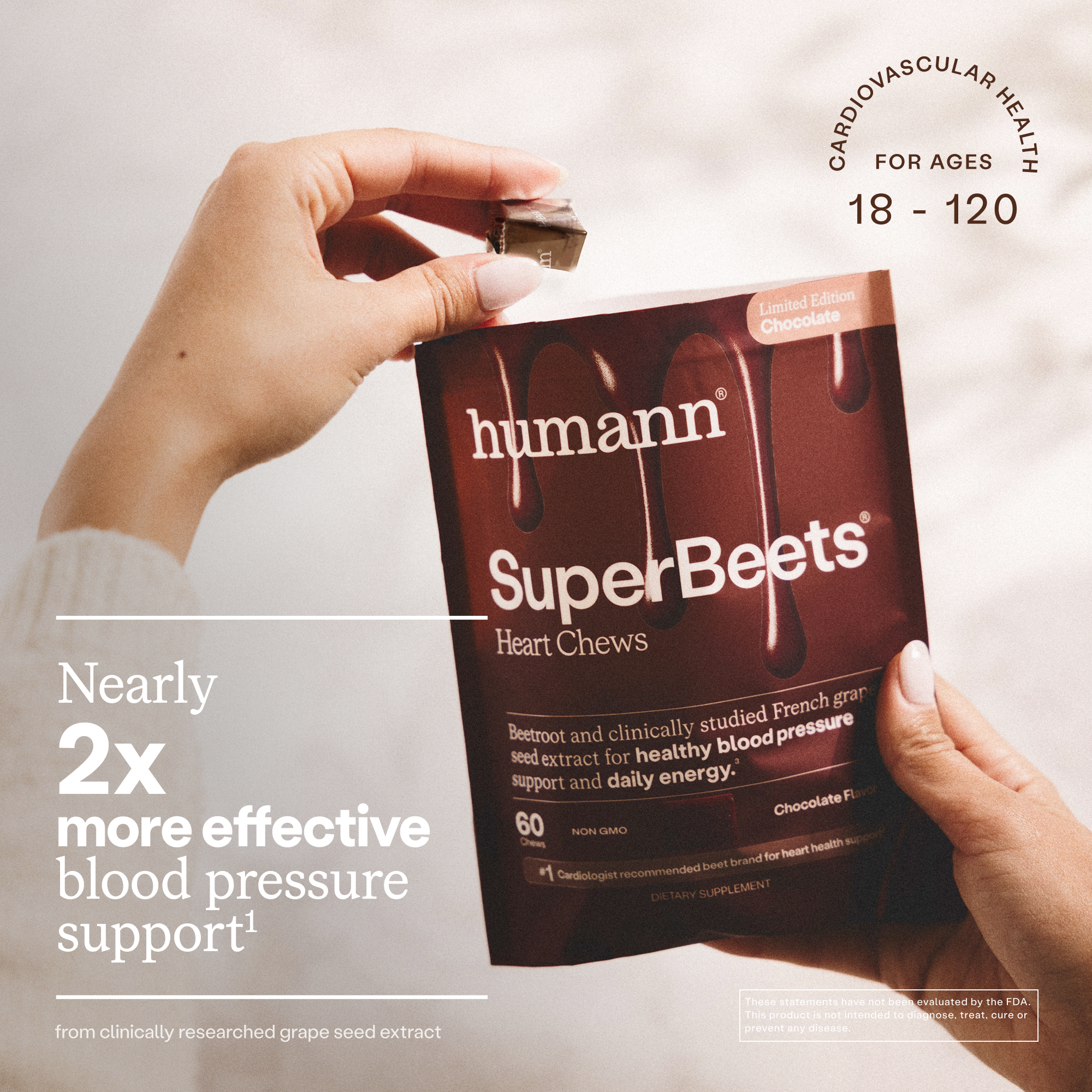 SuperBeets® Heart Chews Chocolate Flavor