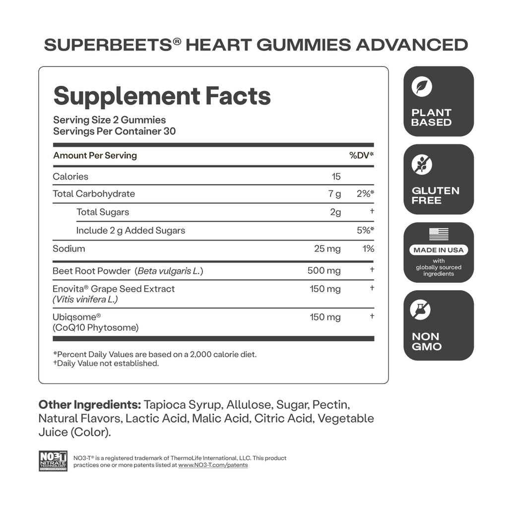 SuperBeets® Heart Gummies Advanced + CoQ10