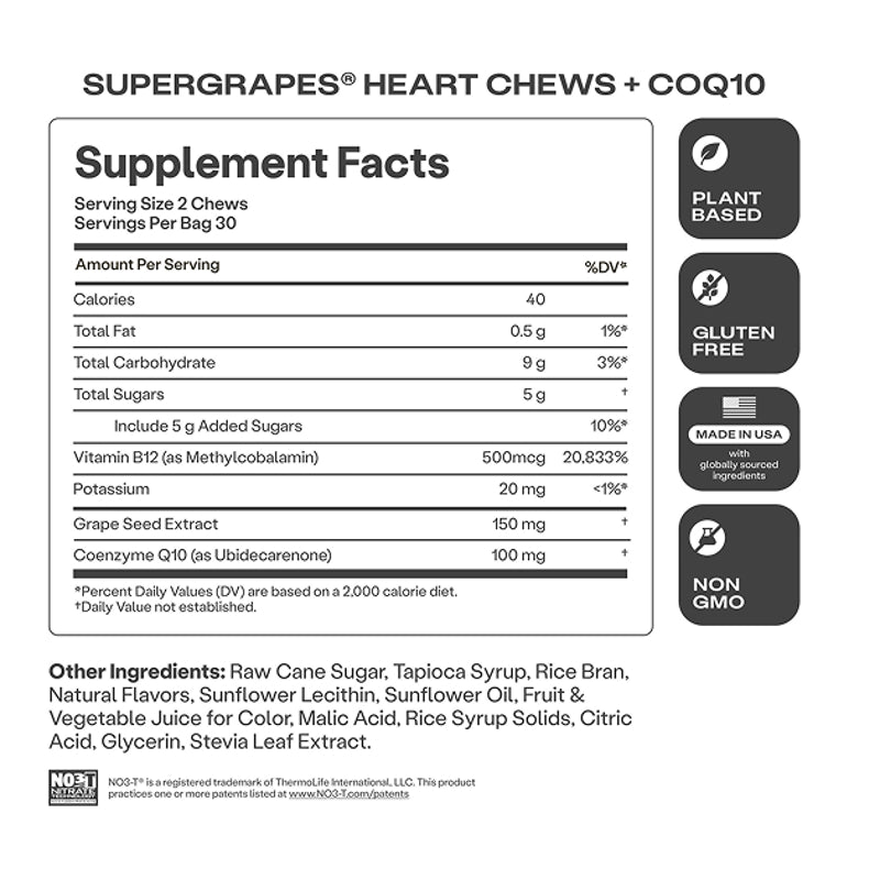SuperGrapes® Heart Chews + CoQ10