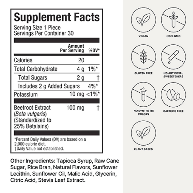 SuperBeets® CardiO2 Energy Chews