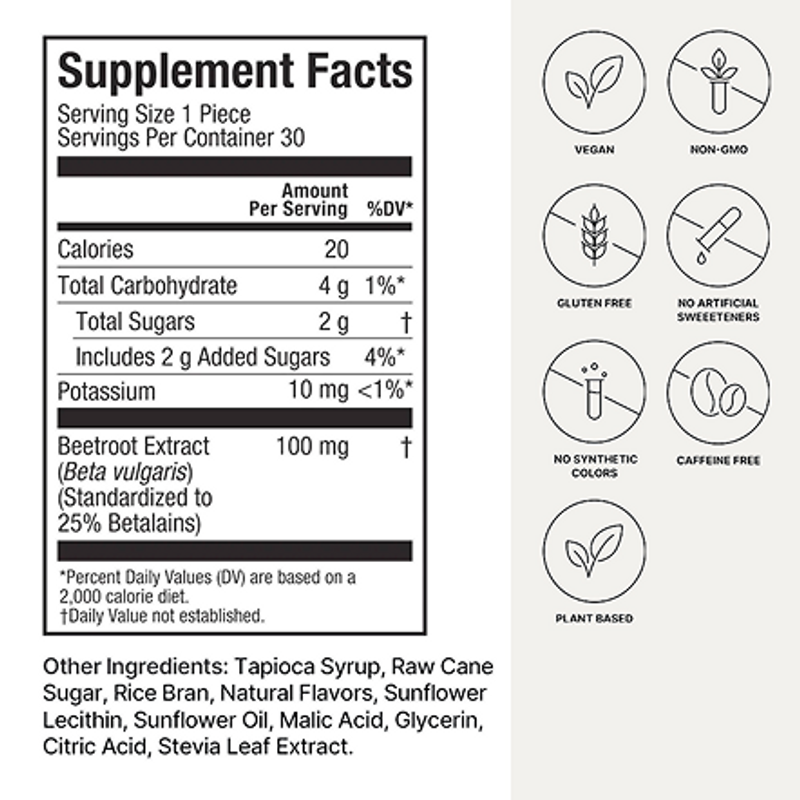 SuperBeets® CardiO2 Energy Chews