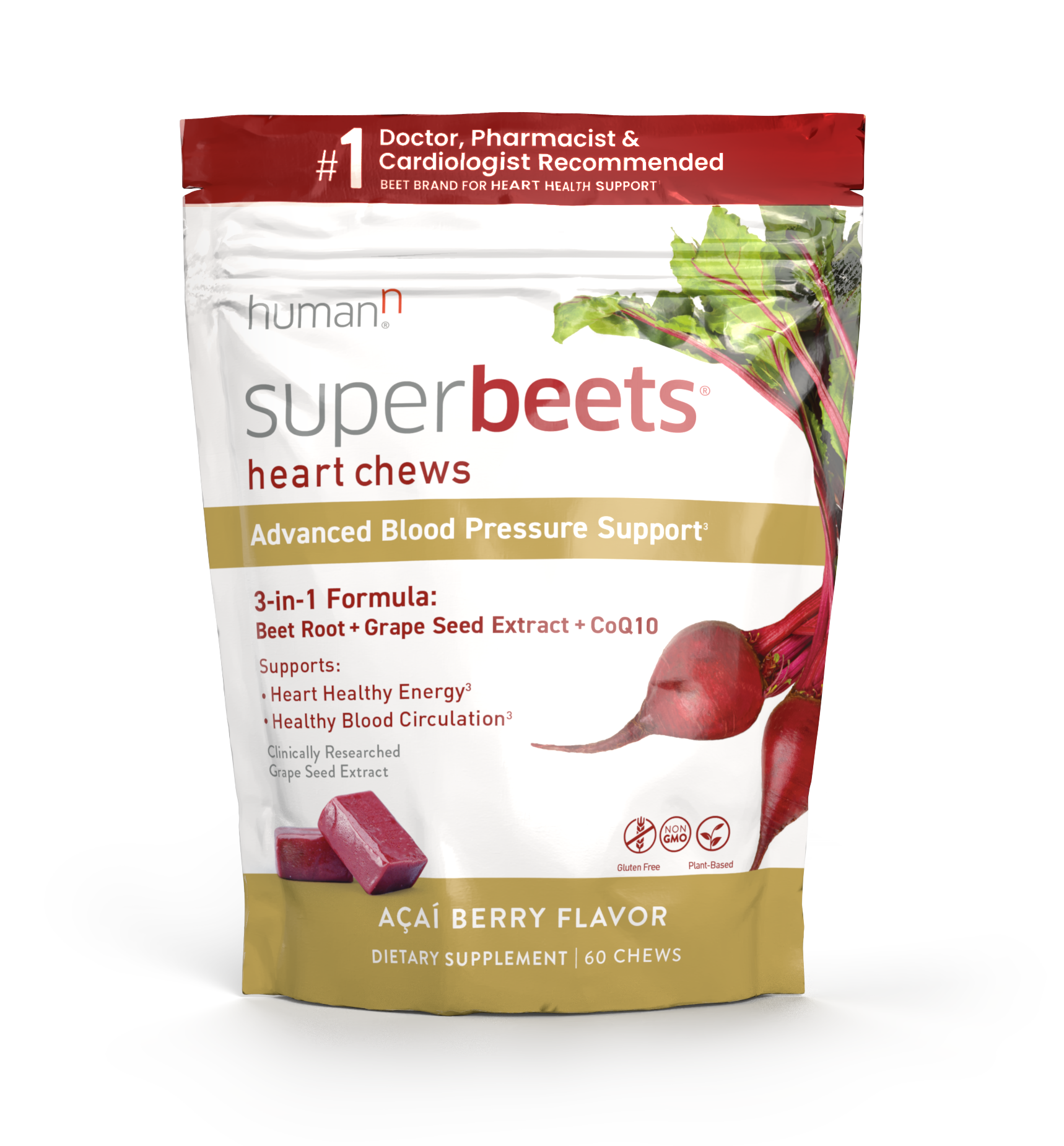 Superbeets Heart Chews Advanced Beet Root CoQ10 Human Superbeets heart chews advanced beet root coq10 human