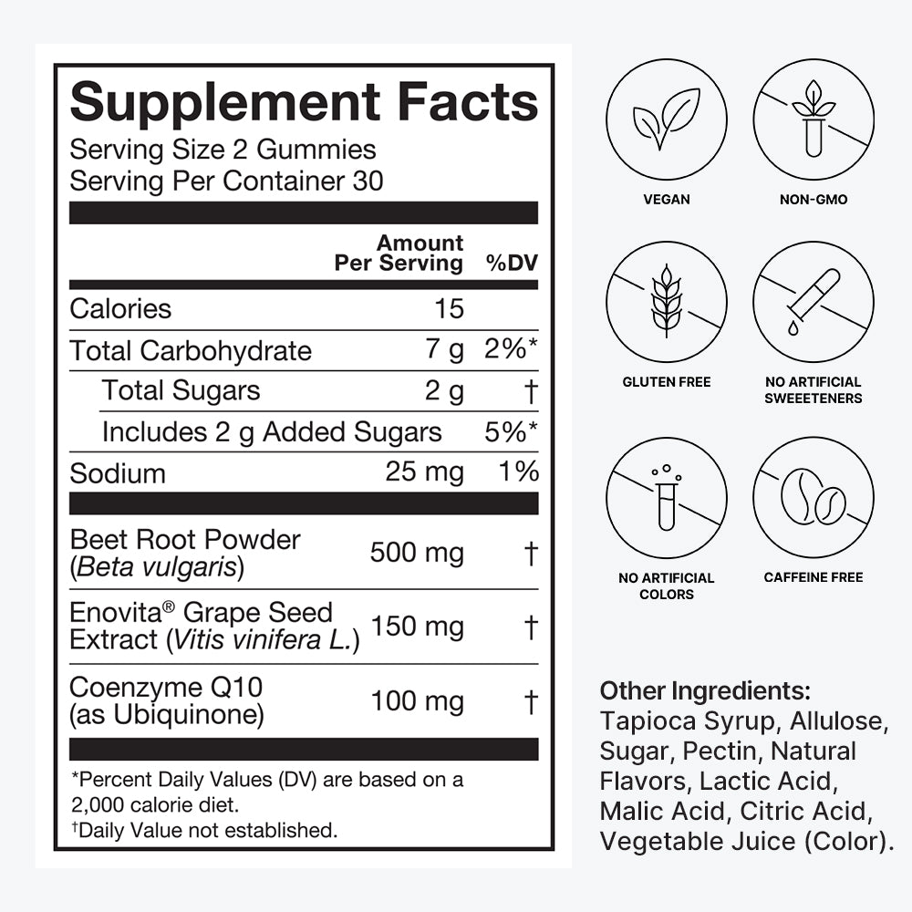 SuperBeets® Heart Gummies Advanced plus CoQ10