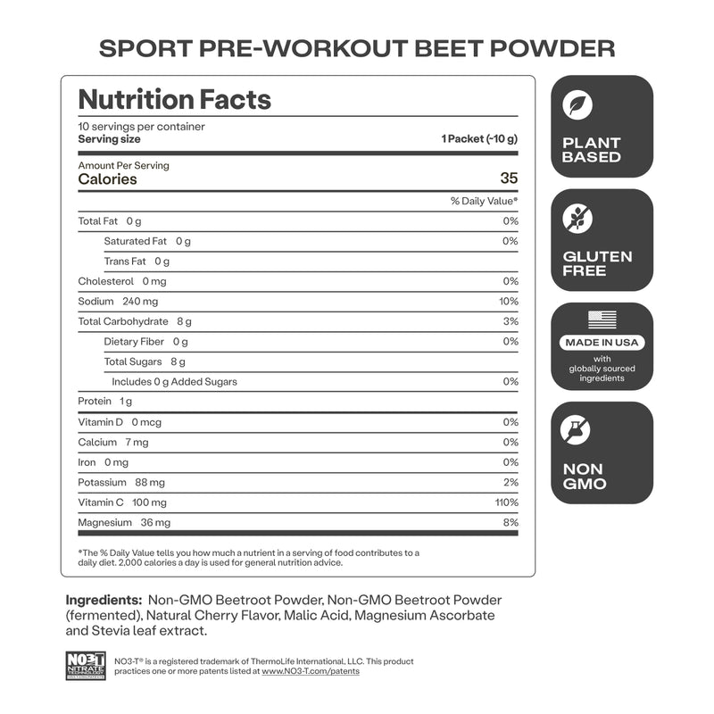 SPORT Pre-Workout Travel Packets