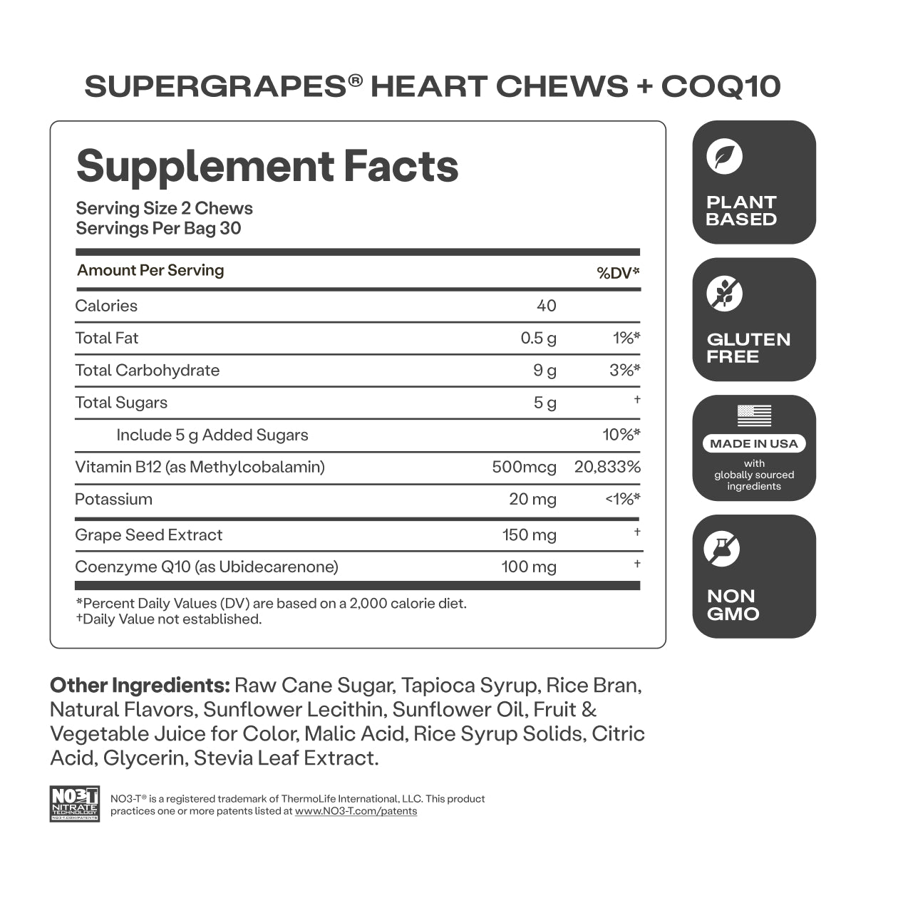 SuperGrapes® Heart Chews + CoQ10