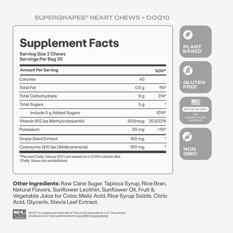SuperGrapes® Heart Chews + CoQ10